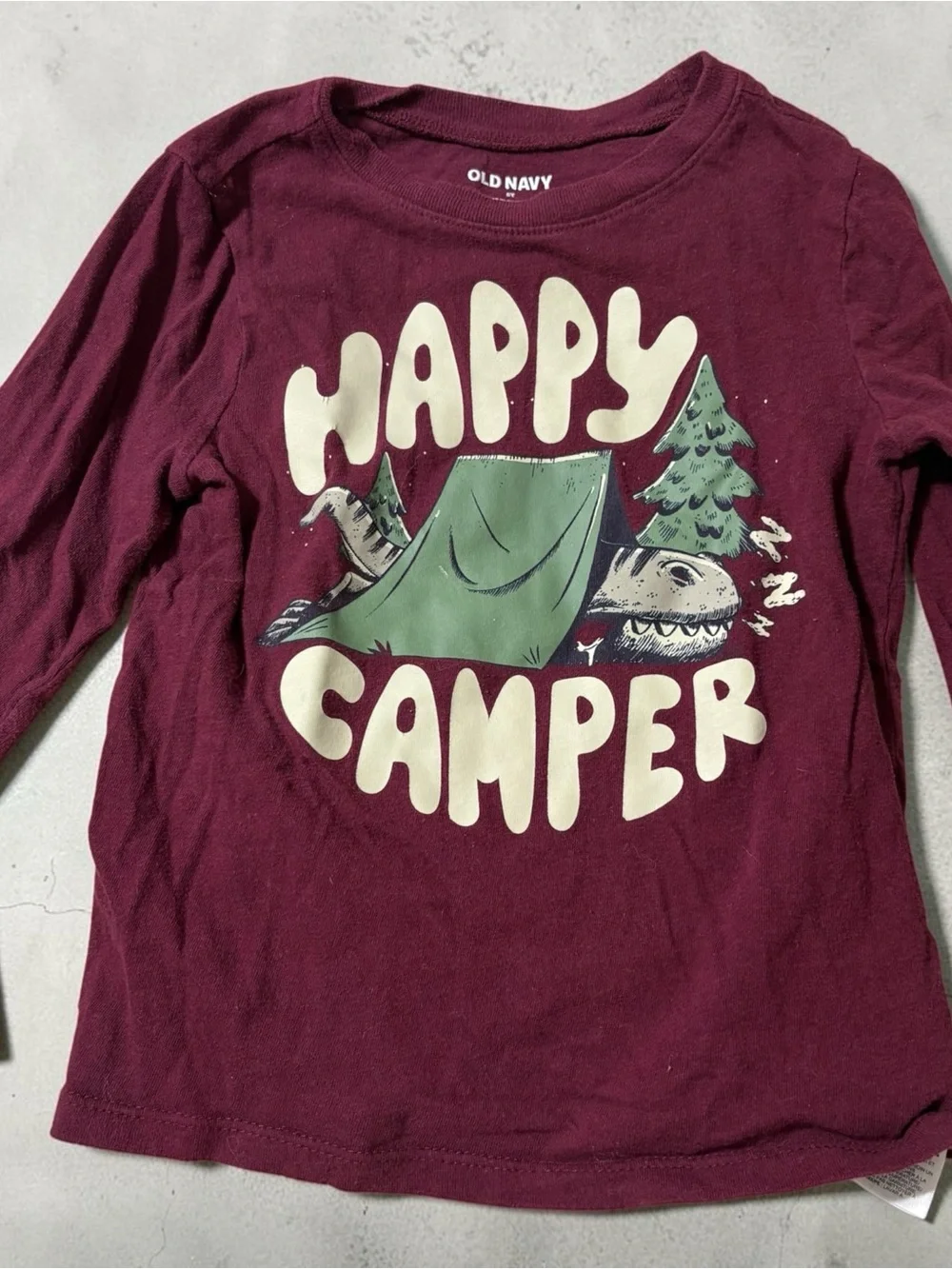 Old Navy Long Sleeved Graphic Tee & Long Sleeved Geranimal Dinosaur Thermal Tee